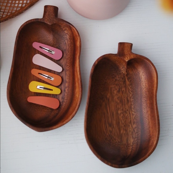 Set of 2 Vintage Monkey Pod Wooden Bowls - Picture 5 of 9